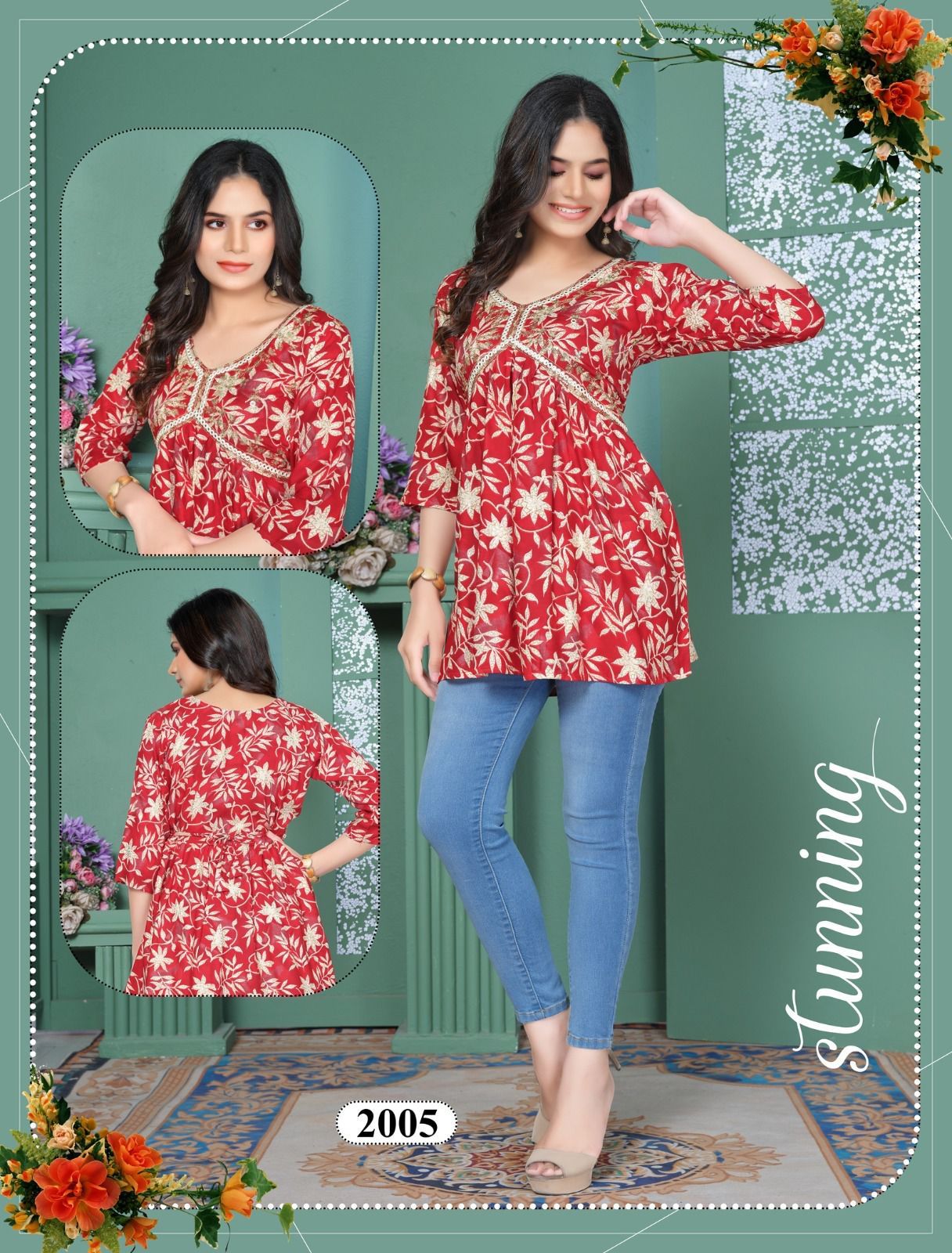 Beauty Flyzzy Heavy Bombay Rayon Western Ladies Top Wholesale Price In Surat
